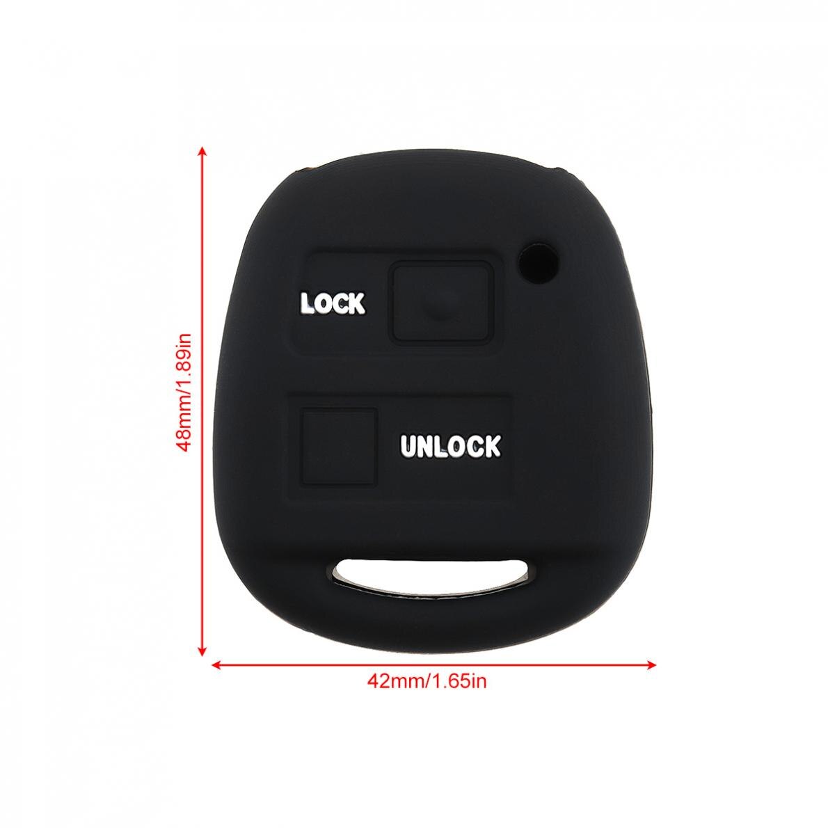 2 Buttons Silicone Straight Plate Car Key Case Cover Protector for Toyota Camry RAV4 PRADO Corolla AVENSIS LAND CRUISER YARIS