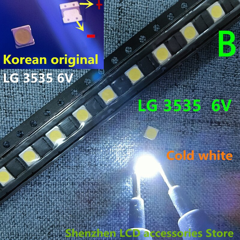 FOR LG LED tv backlight 2835 3030 3535 3V 6V 1W 3W kit electronique led for lcd tv repair Cool cold white: LG 3535 6V 200PCS