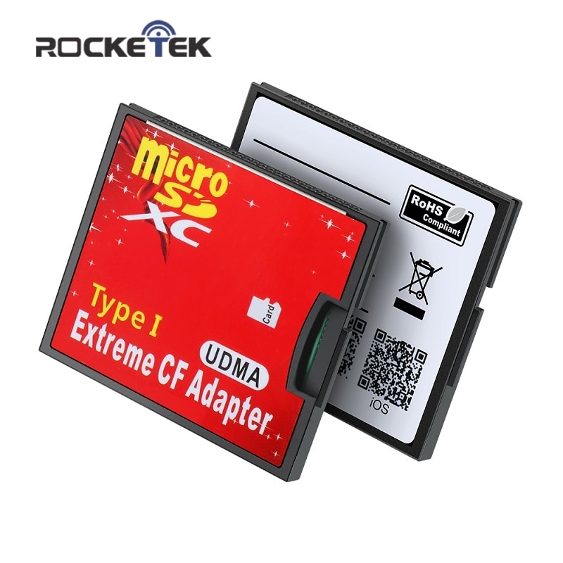 Rocketek Micro Sd Tf Naar Cf/Sd Geheugenkaart Reader Converter Adapter Microsd Sdhc Compact Flash Type I