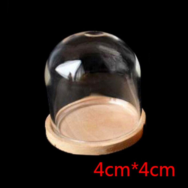 1 Pc Miniatuur Glazen Display Bell Jar Met Base Poppenhuis Decoratie Accessoires Voor 1/12 1/6 Schaal Dollhouse: A