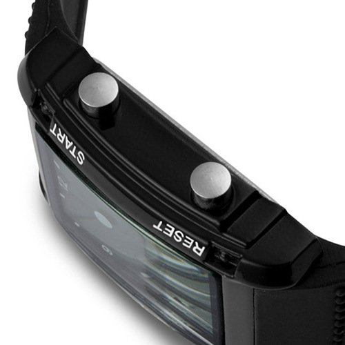 Reloj Led Digital para hombre y mujer, reloj de pulsera informal deportivo, banda de silicona, negro y blanco, reloj Saati