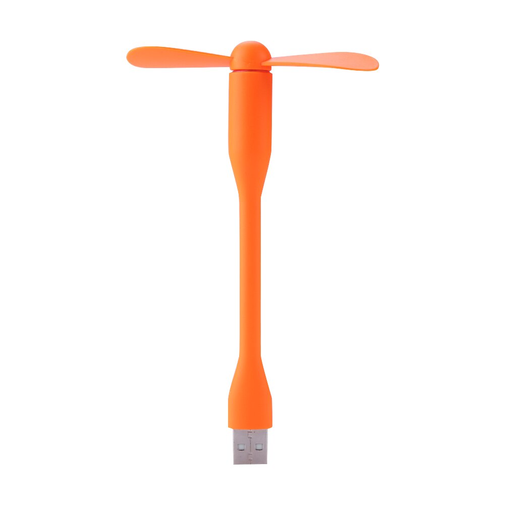 USB Fan Flexible Portable Mini Fan For Power Bank Notebook Computer Summer Gadget: Orange