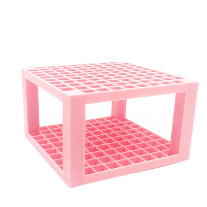 Portalápices y portalápices de 96 agujeros organizador de soporte de escritorio estante de sujeción para bolígrafos, pinceles de pintura, lápices de colores, marcadores, cepillos L29K: Rosa