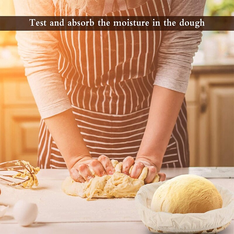 10PCS 9 Inch Cotton Basket Cloth Liners, Bread Proofing Cloth Liner Basket Cloth Liners Proofing Basket Cloth Liners