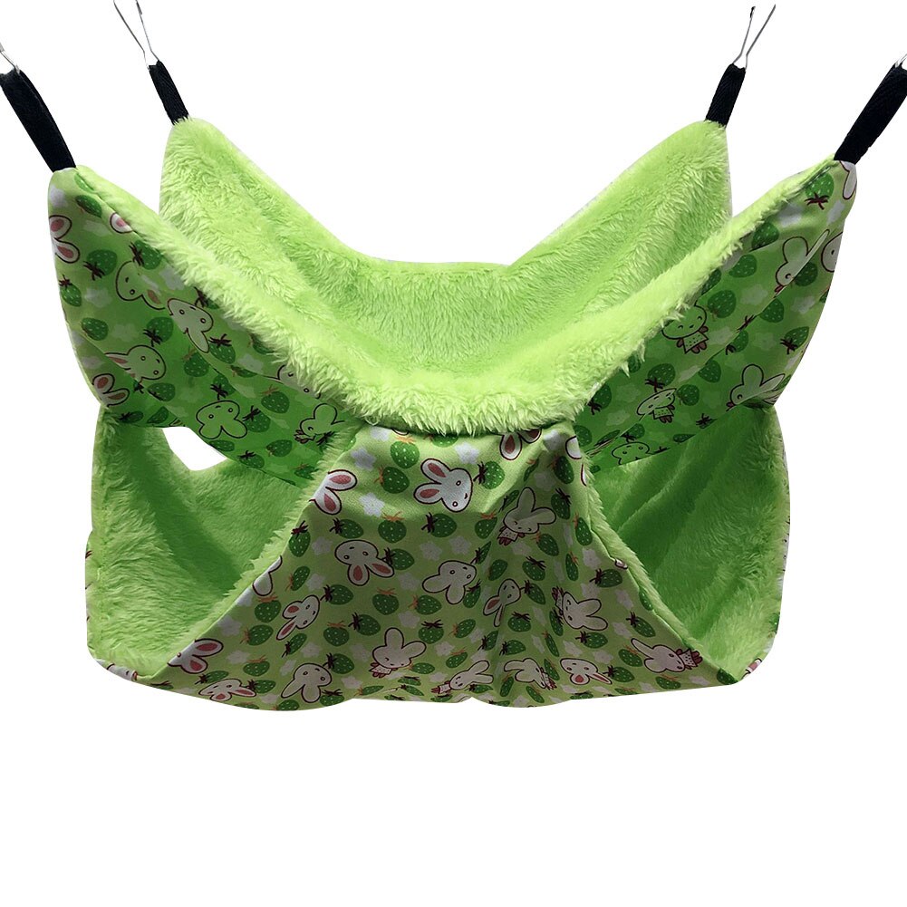 Warm Hamster Haak Hangmat Hamster Eekhoorn Opknoping Bed Nest Hangmat Swing Kooi Slapen Nest Kleine Huisdier Hangmat Huisdier Producten: Green2 / L