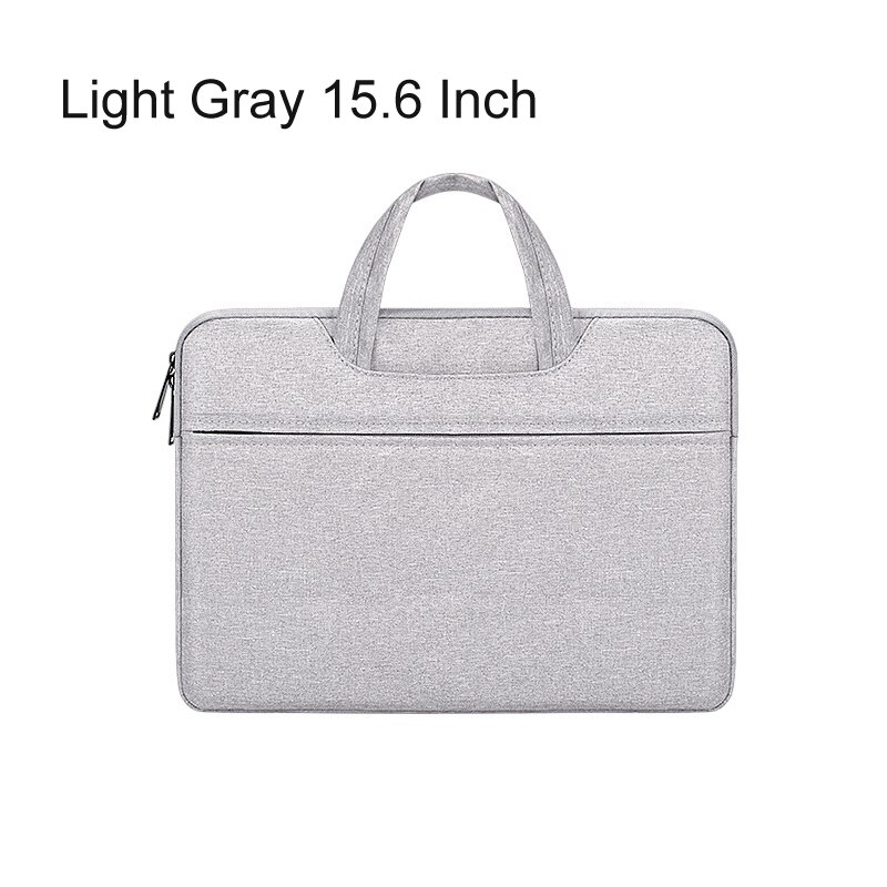 Women Men Bag Laptop Handbag Travel Bussiness Male Briefcase 13.3 14.1 15.6 Inch Notebook Bag For Macbook Air Pro PC Sleeve Case: Light Gray 15.6 Inch