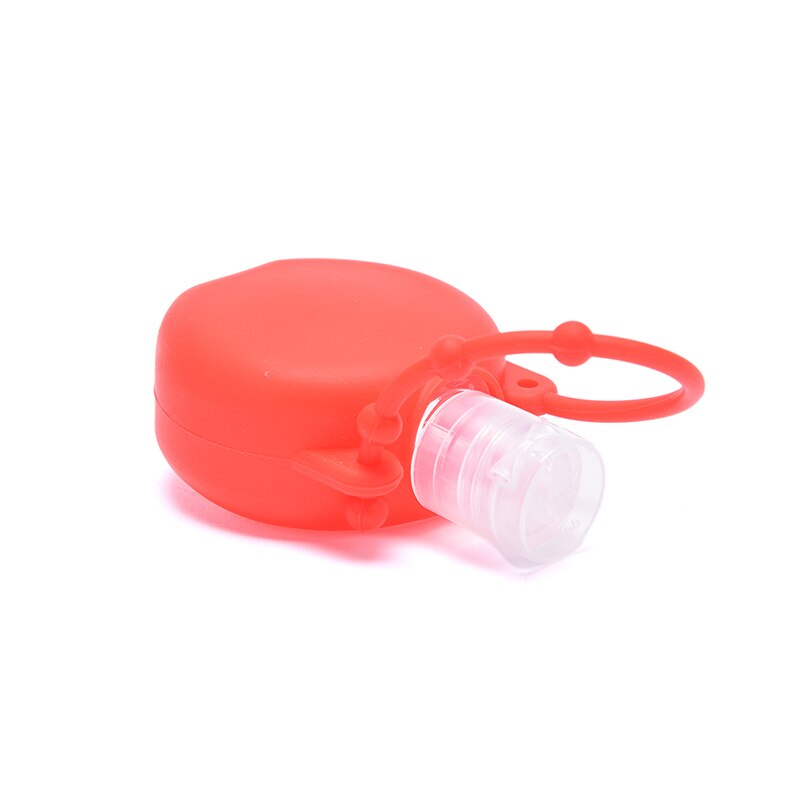 5 stuks 30ml siliconen ronde fles sleutelhanger handwasgel dispenser sleutelhanger handdesinfecterend middel schooltas sleutelhanger