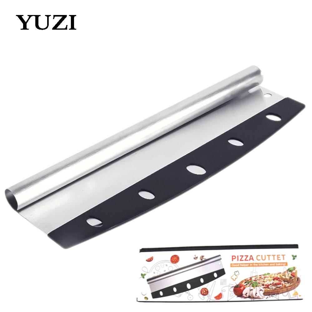Stainless Steel Pizza Cutter Knife Sharp Pizza Slicer Knife Chopper with Blade Cover Gadget Pizza Accessories Oven Tools