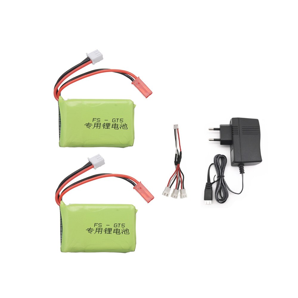 7.4v 1500mah Lipo Battery for Flysky FS-GT5 MC6C/MCE7 2.4G 6CH Transmitter 2s 7.4v Rechargeable Battery Charger For RC Car Boat: Gray