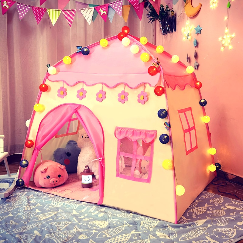 Princess Castle Toys For Girls Children's Tent For Kids Play House Tent Wigwam For Children Tipi Infantil Tents