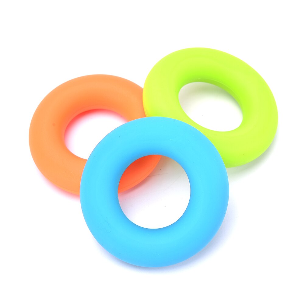 3 farver 7cm diameter gummi håndgrebsring styrke muskelkrafttræning motionist gym expander griber styrke fingerring