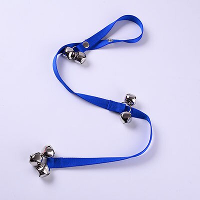 Timbre de perro para entrenamiento de orinal cascabeles ajustables para puerta, para orinal, entrenamiento y limpieza de perros pequeños, medianos y grandes: Azul