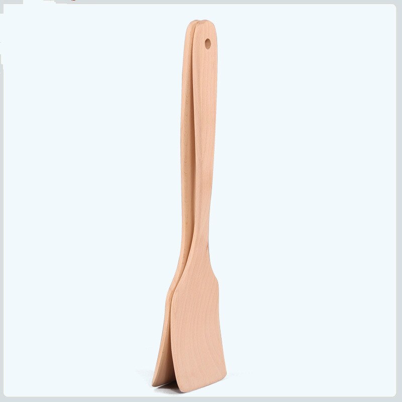 Pala de Cocina de madera antiadherente de 33cm pala de cocina de madera de haya sin pintura