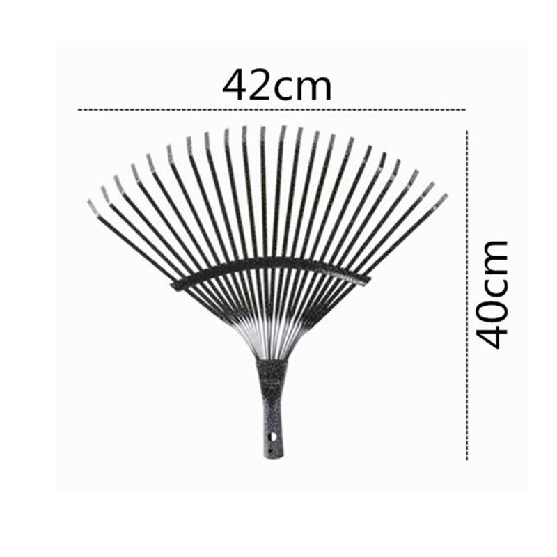 Realmote 22 Toothed lron Rake Dead Leaf Rake Steel Wire Garden Rake Gardening Agriculture Tools