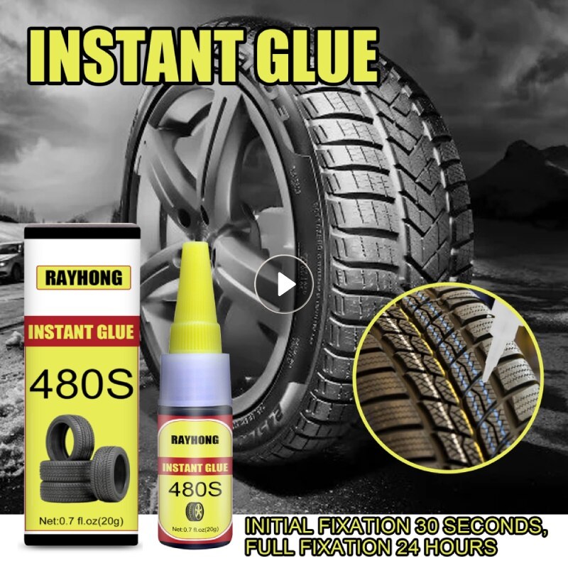 20g Mighty Tire Repair Glue Adhesives Sealers Super Caulk Car Rubber Repair Tire Glue Window Speaker Seal Tire Repair Glue Caulk
