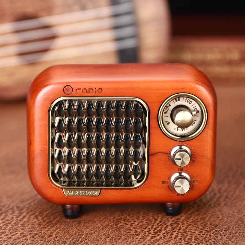 Retro Vintage Radio Bluetooth5.0 Speaker Walnut Wooden FM Radio with Old Fashioned Classic Style TF Card MP3 Player Loud Volume: 928-cherry wooden