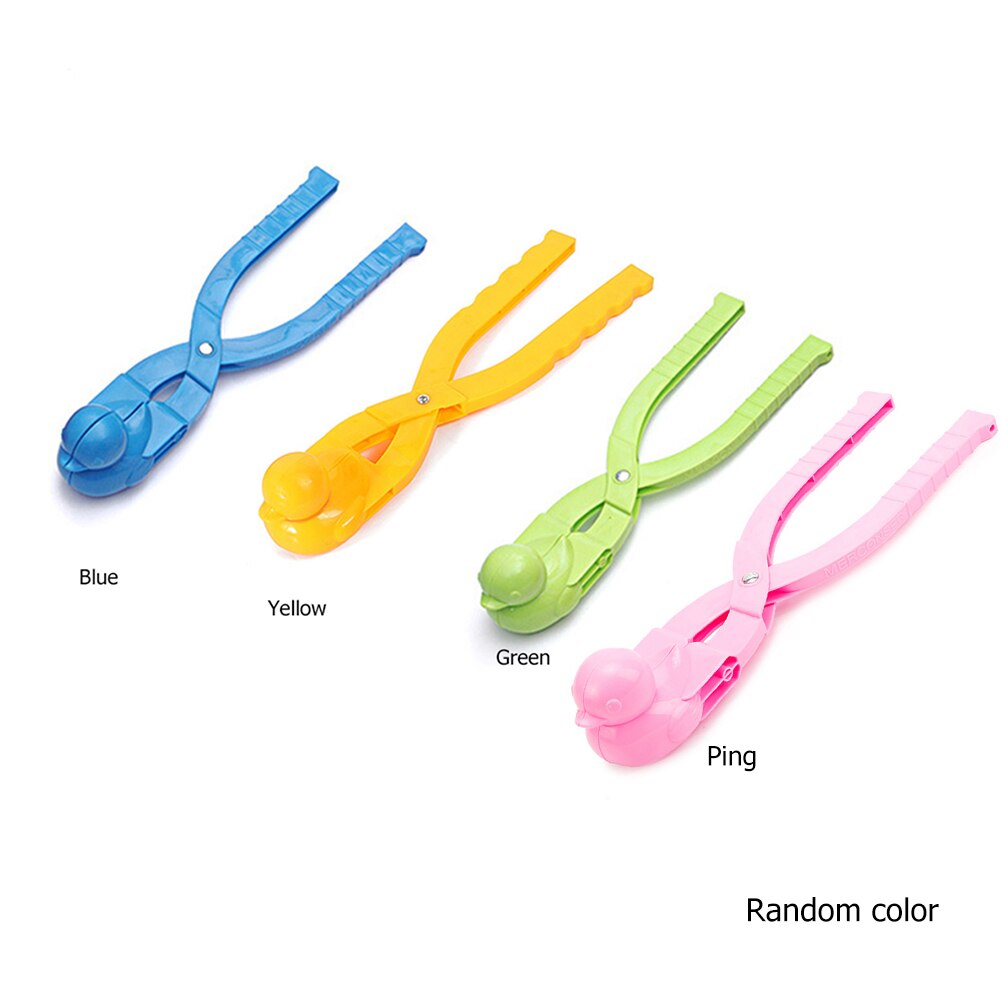 Plastic Eend Vorm Sneeuwbal Maker Clip Kids Zand Sneeuw Bal Mal Speelgoed Willekeurige