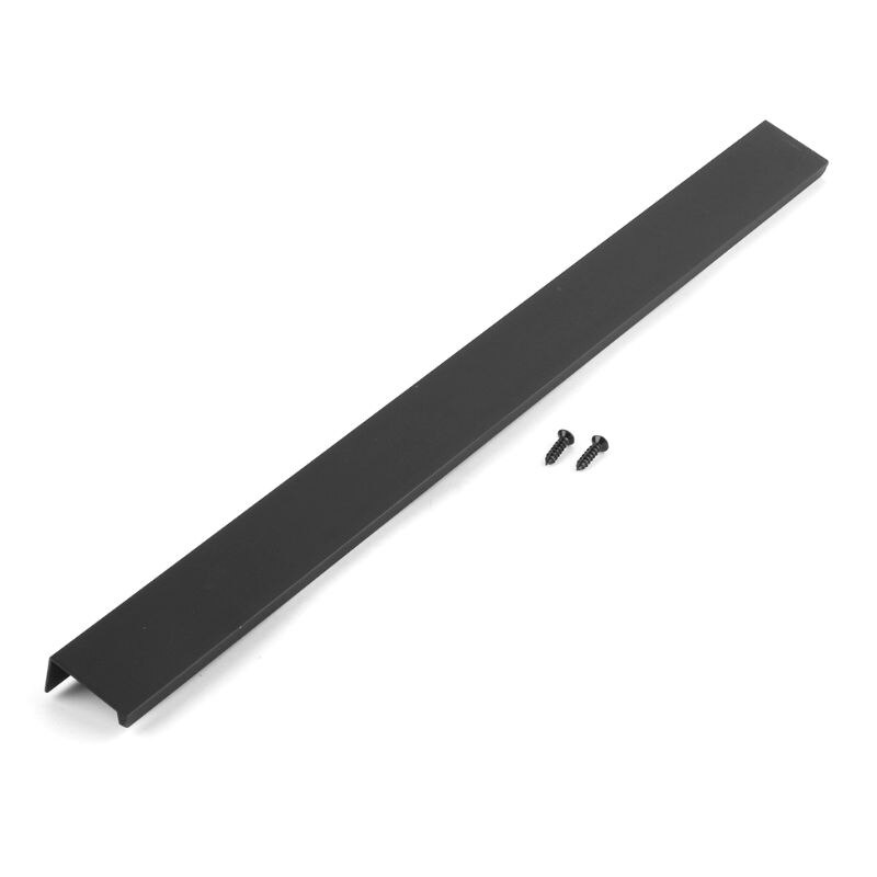 Modern Kitchen Cabinets Long Hidden Dark Handle Aluminum Alloy Open Hole Drawer Edge Black Wardrobe Door Handle 37ME: 400mm
