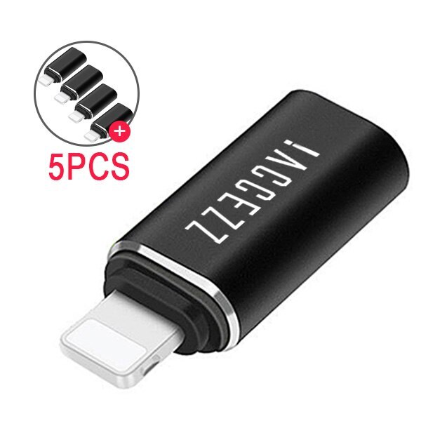 ! adapter ACCEZZ OTG rodzaj-c żeńskie robić oświetlenia męskie adaptery robić jabłko iPhone 12 11 X XS XR 8 7 plus mini USB synchronizacja konwerter USBC: 5szt