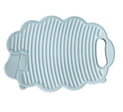 Mini Lamb Washing Machine Home Washing Machine Scrubbing Board Children's Plastic Laundry Board Washboard: Blue