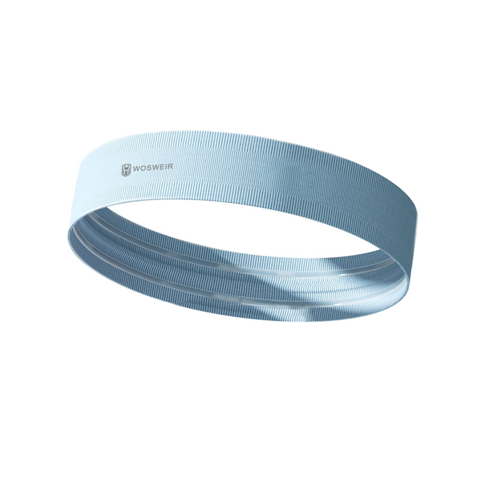 WOSWEIR 1PCS Zweetband Vochtafvoerend Ademend Mannen Vrouwen Sport Elastische Hoofdband voor Fitness gym Running sport basketbal: Blauw