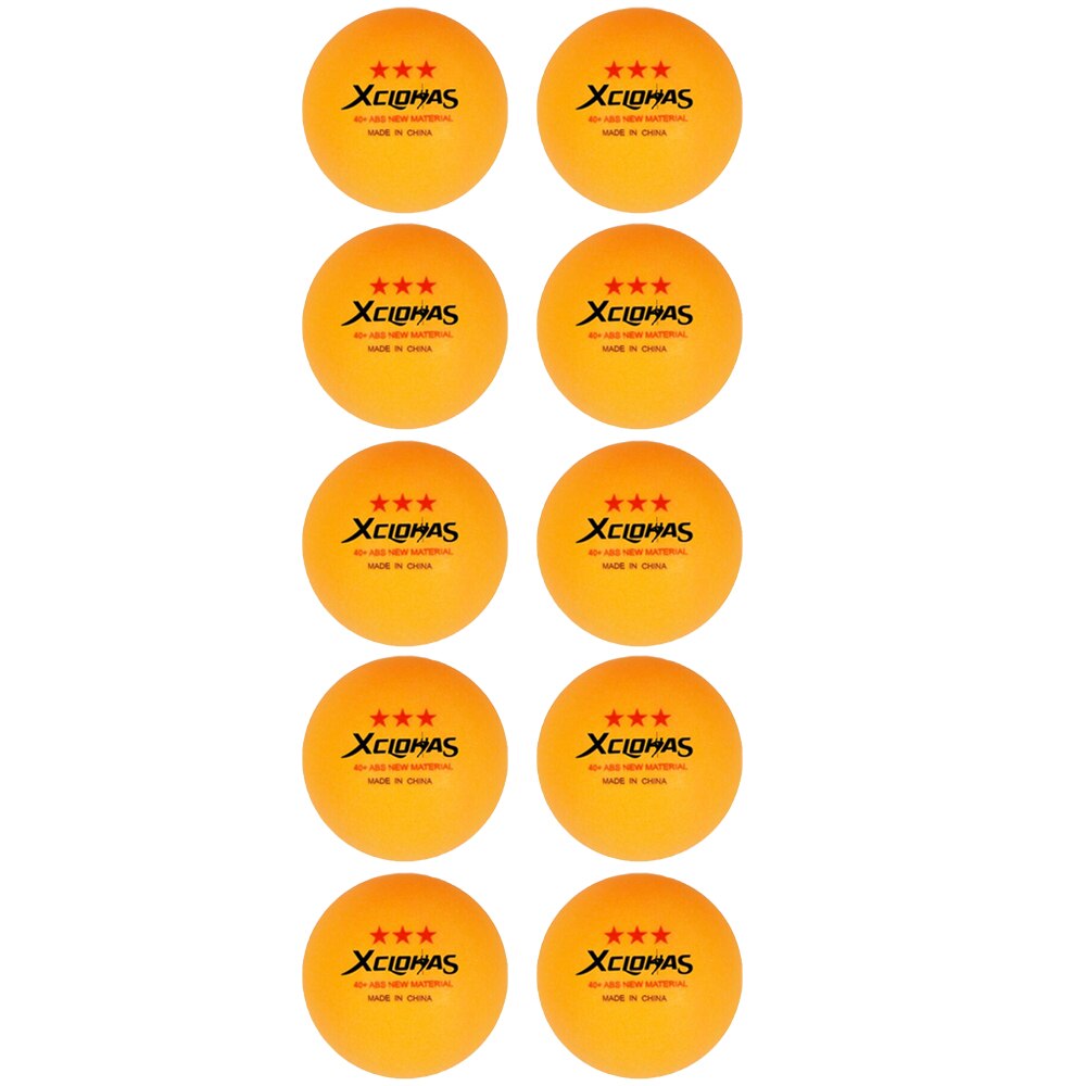 Xc lohas 10 st bordtennisboll 3 stjärna 40+ mm diameter 2.8g material abs plast pingisbollar för bordtennisträning