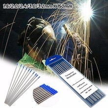 10Pcs WL20 Wolfraam Elektrode Lassen Tig Staaf 1.0/1.6 /2.0/2.4/3.0/3.2/4.0*150Mm Voor Carbon Staal Roestvrij Staal Koper Legering