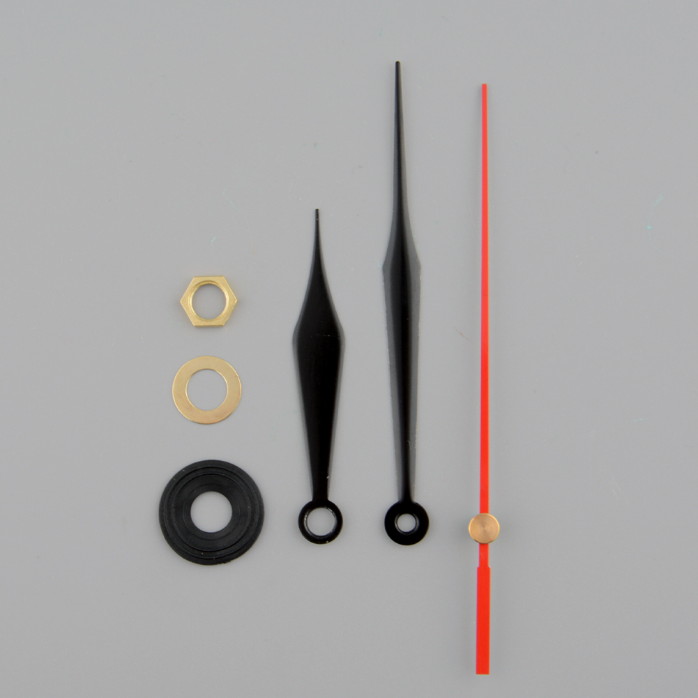 Stille Klok Quartz Uurwerk Mechanisme Zwart En Rood Handen Diy Vervanging Deel Repair Kit Tool Set