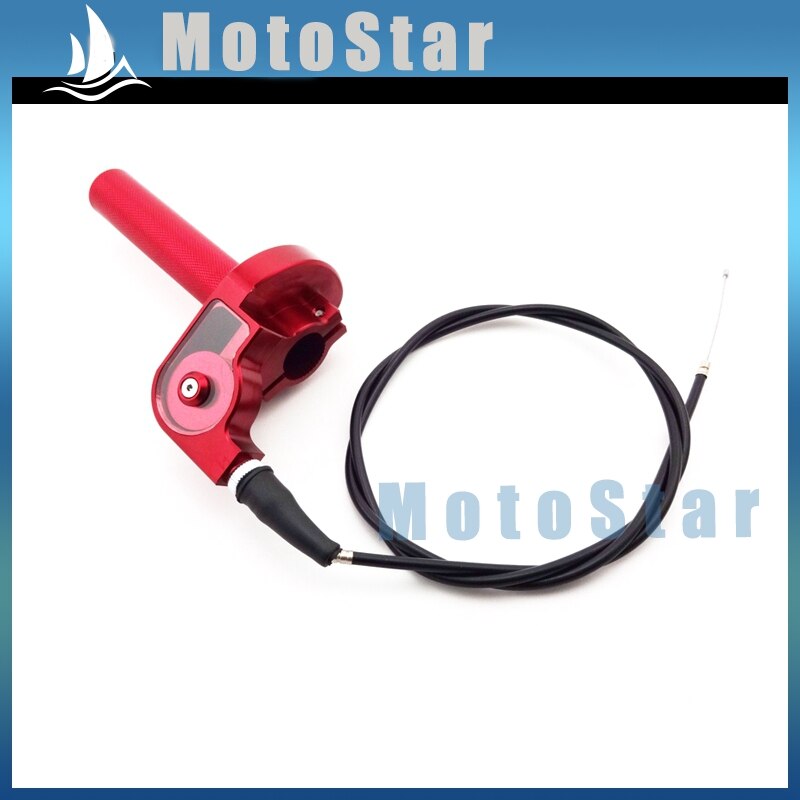 Ensemble de poignée d'accélérateur torsadé rouge en alliage CNC, 1/4 tours, pour TTR KX XR CRF Dirt Pit Bike moto MX Motocross 50cc-250cc