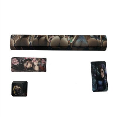 4 Toetsen/Set Spatiebalk Esc Voer Keycap Mechanische Toetsenbord Individualiteit Key Cap Voor Mx Schakelaars Sakura Pinguïn Walvis Set