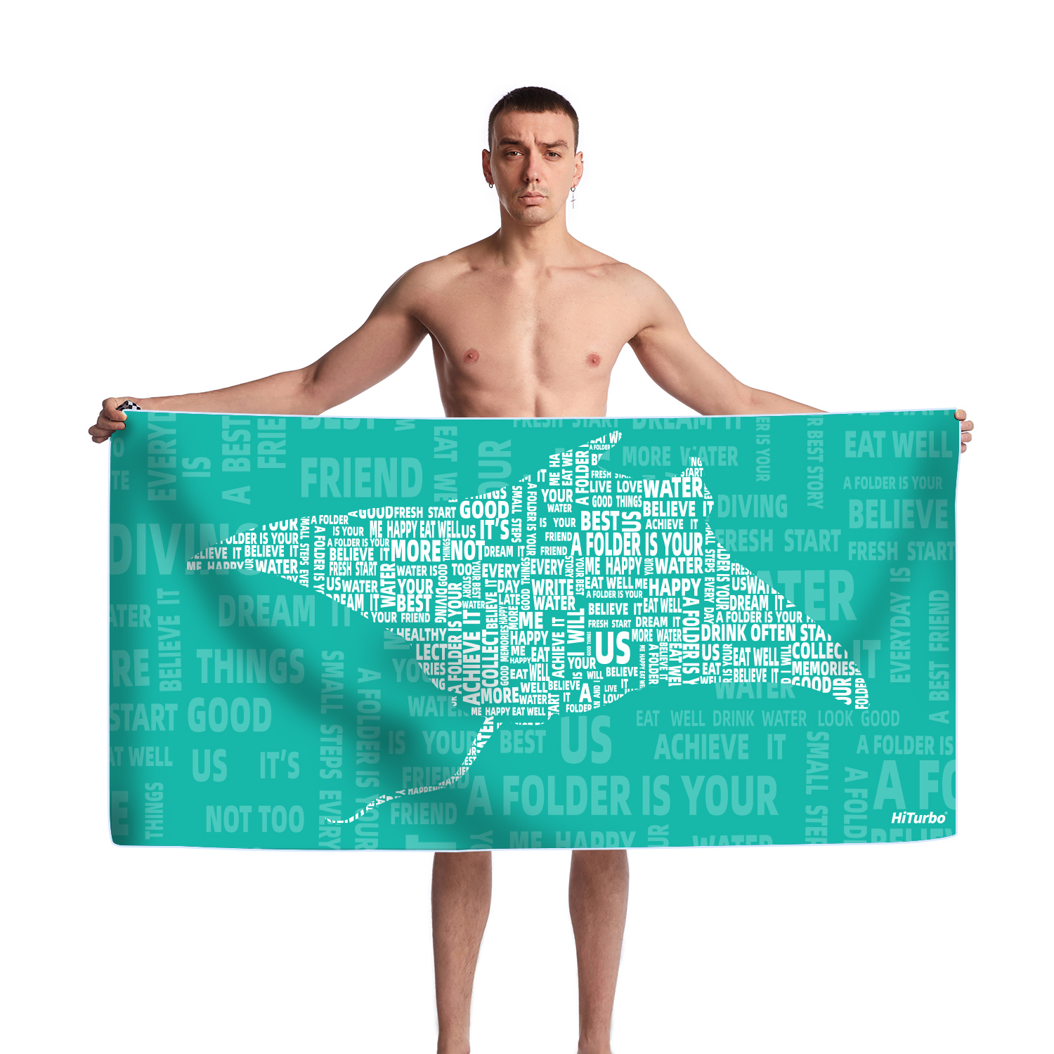 Hiturbo mikrofaser-strandtuch mit meeresmotiven, saugfähig, schnelltrocknend, weich, Ideal für Yoga, schwimmen, Erholungsorte und bergsteigen: Grau