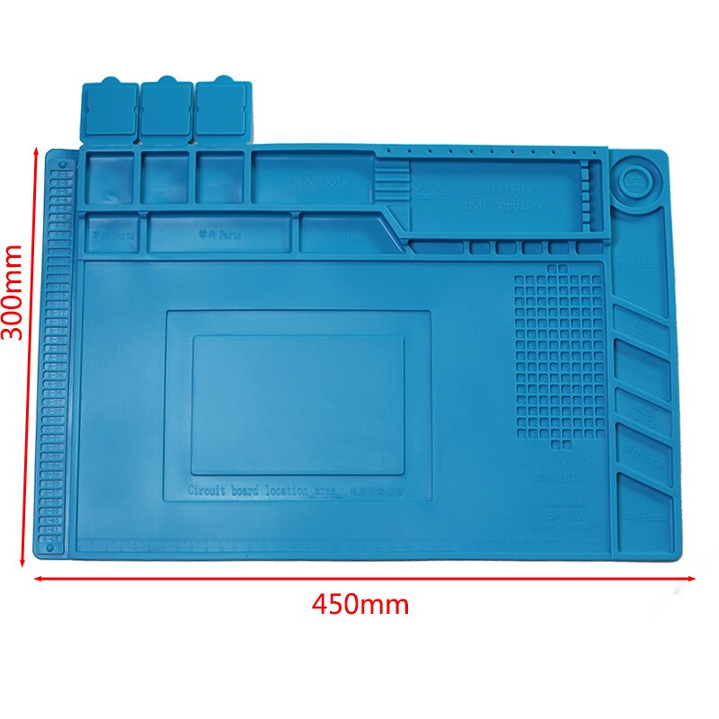 Heat Insulation Silicone Soldering Pad Mat Desk Maintenance Platform For Repair Station With Magnetic s-160 s-170: S-160