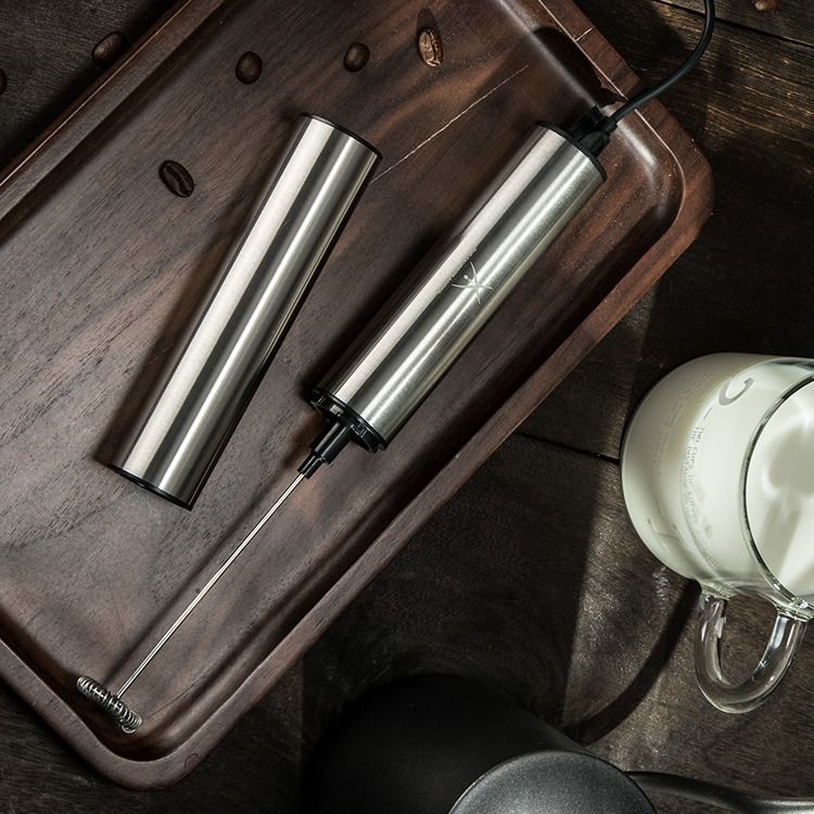 Milk Frother Electric Milk Whisk Hand-Held Milk Beater Rechargeable Egg Beater Mini Fancy Coffee Blender Milk Bubble Machine