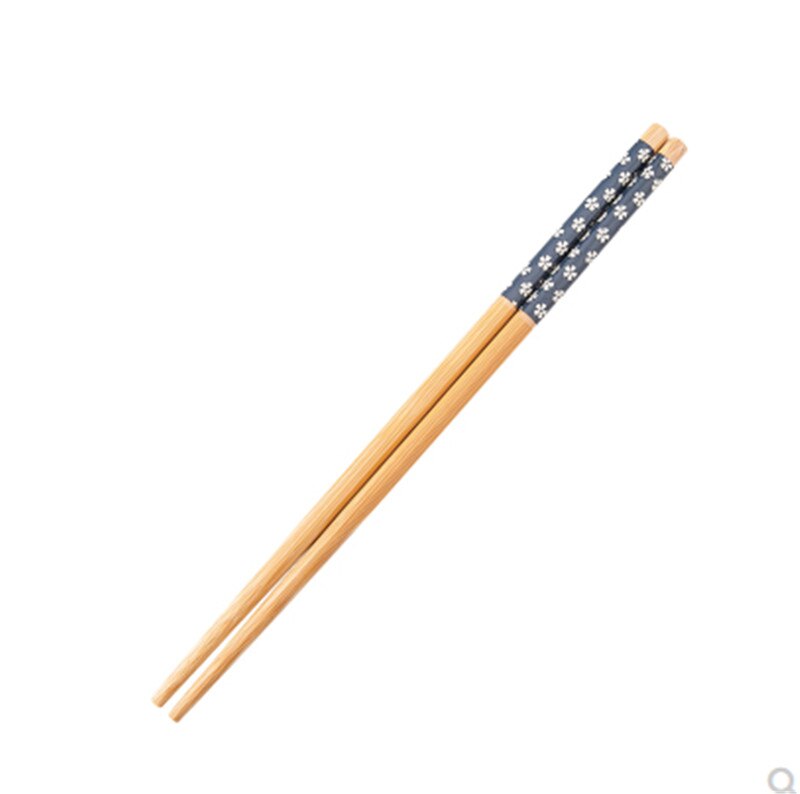 Palitos para Sushi, madera de bambú Natural, Manual puro, Chino, Tradicional, Vintage, flor Natural, reutilizable, 1 par