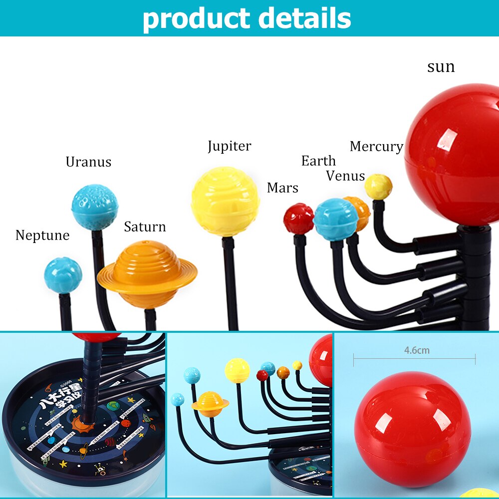 1 Set Zonnestelsel Negen Planeten Planetarium Model Kit Astronomie Science Project Diy Kid Wereldwijd Vroege Onderwijs Voor Kind