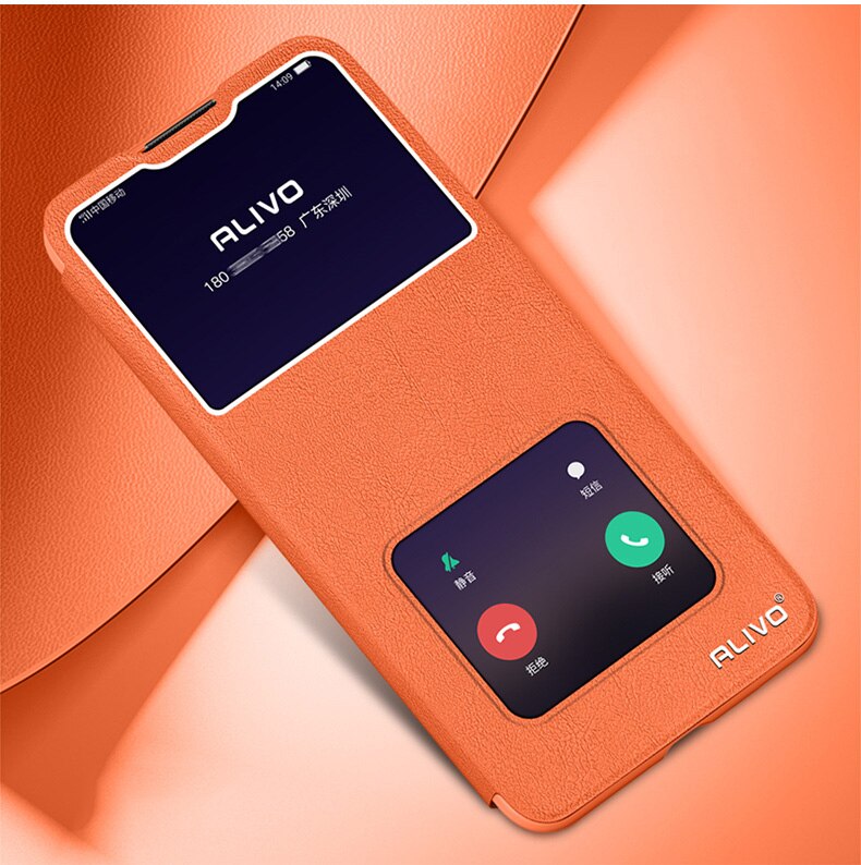 Per OPPO Reno 4Z 5G custodia vista finestra custodia in pelle PU custodia Flip per OPPO Reno 4Z 5G 2020 custodie protettive complete per telefono Reno4z 4 z: orange