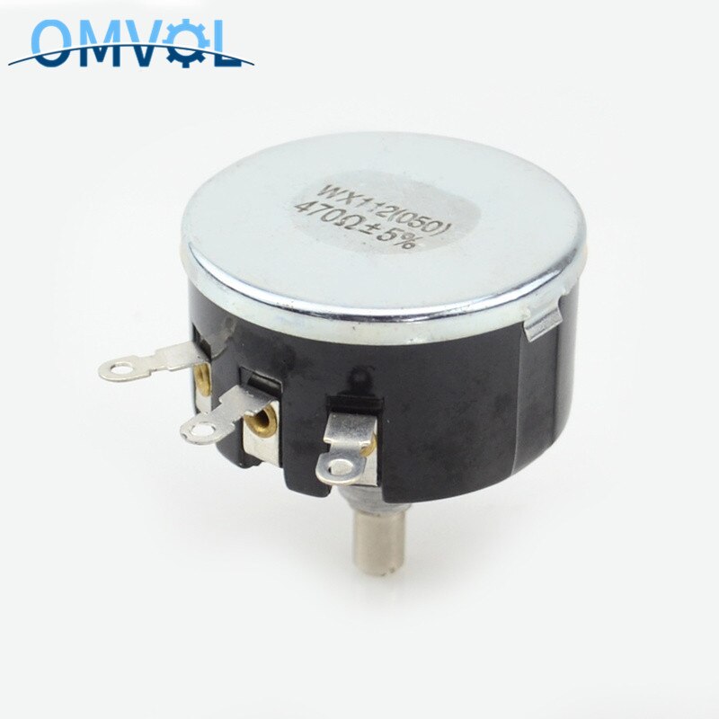 WX112 WX050 5W Watt 6mm potenciómetro de bobinado de alambre giratorio de eje redondo 1K 2K2 4K7 10K 22k 47k