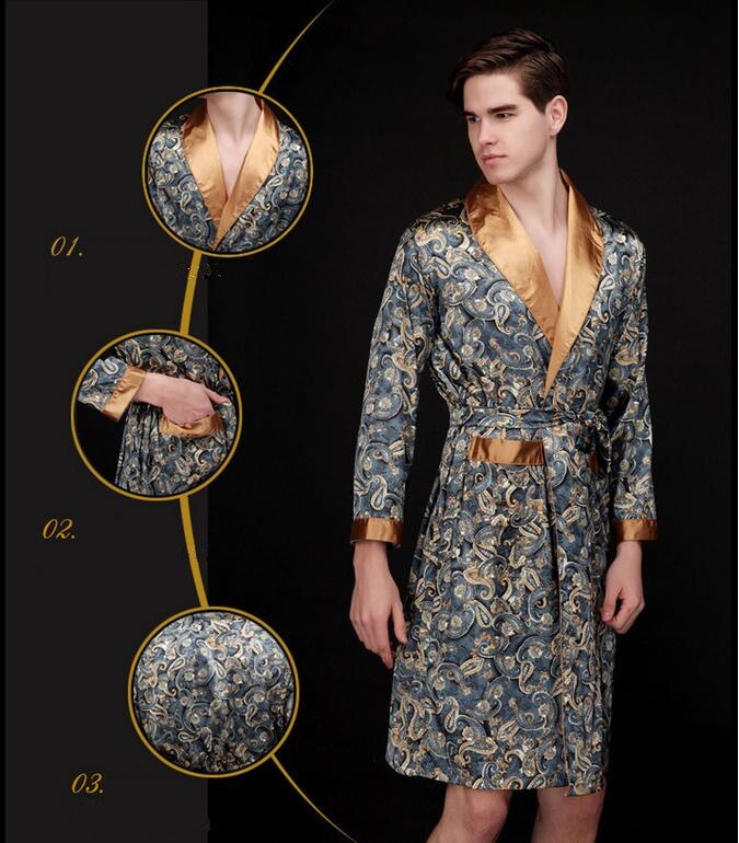 Rationel Beregning kuvert Sommer mænd luksus paisley mønster badekåbe kimono... – Grandado