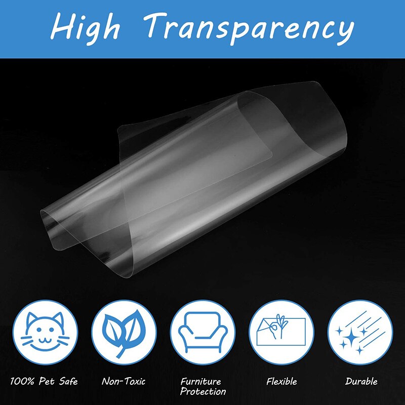 Ochraniacze na meble dla zwierząt, podkładka odstraszająca dla kota na skórzaną kanapę, przezroczysty kot domowy ochraniacze na pazury dla psów, odporne na zadrapania Kot