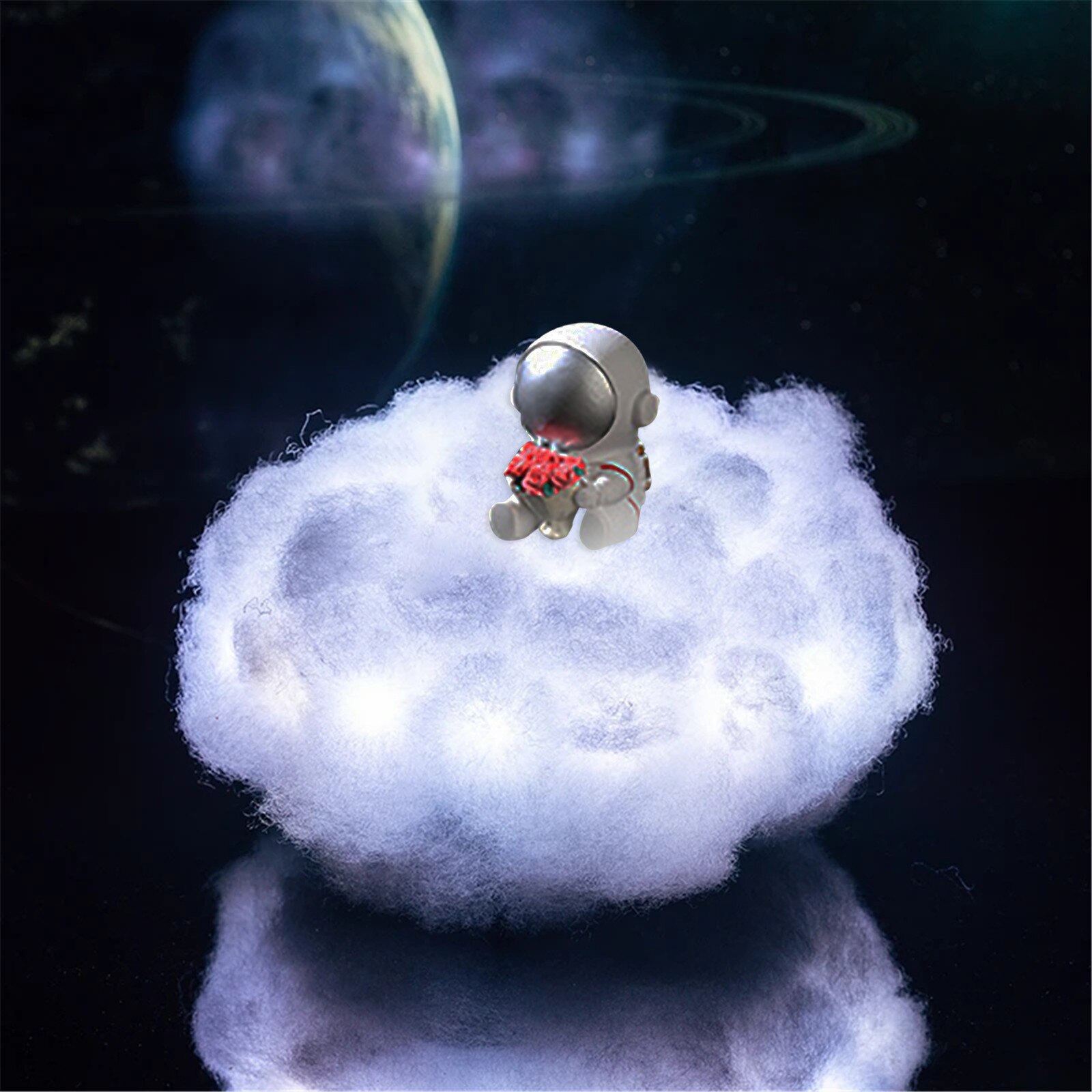 2020 nuovo Dropship LED nuvole colorate lampada astronauta con effetto arcobaleno come regalo di compleanno creativo per la luce notturna dei bambini