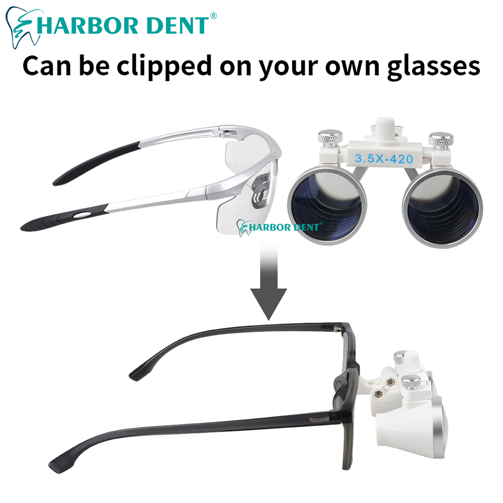 Dental Binocular Magnifier Ultra-lightweight Optical Loupes 320-420mm Magnifying Glass For Dentist Surgery 2.5X 3.5X