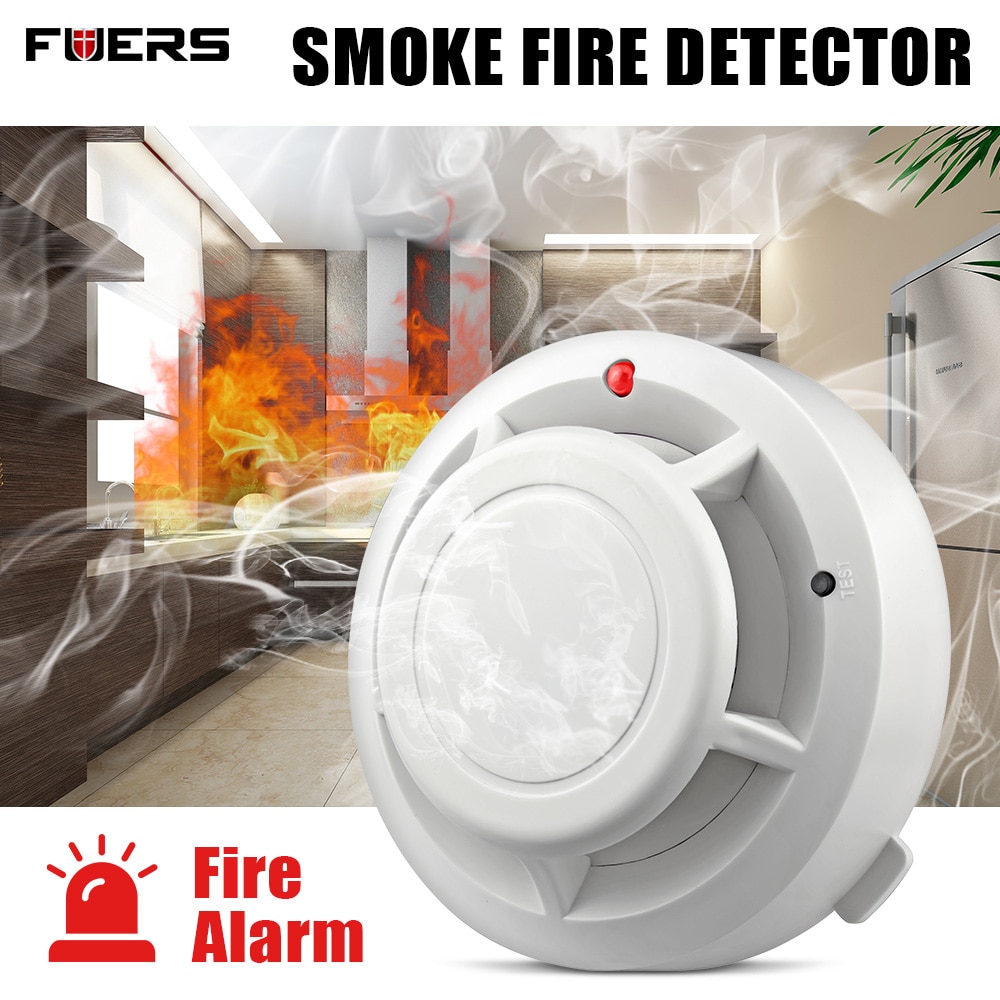 Fuers Onafhankelijke Alarm Rook Brand Gevoelige Detector Fire Apparatuur Home Security Draadloze Alarm Rookmelder Sensor