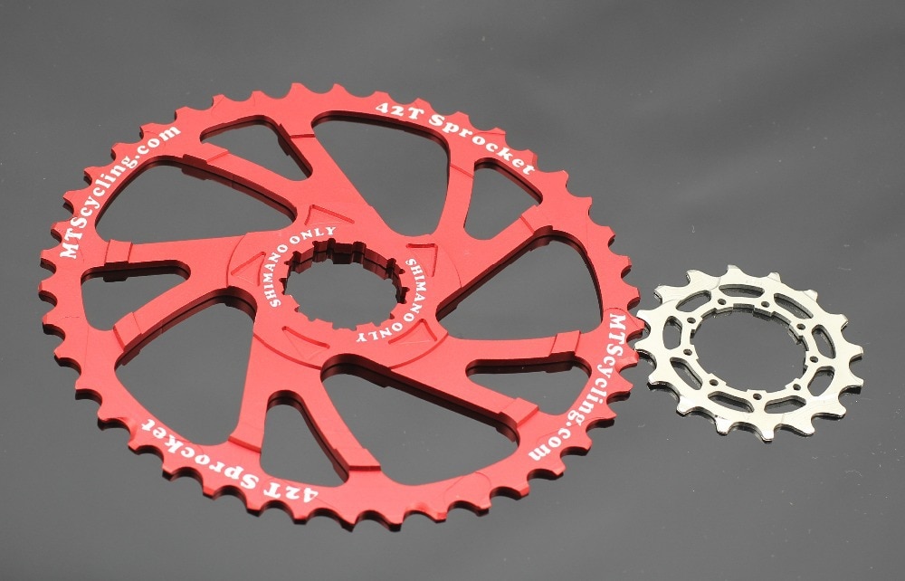 42 tons + 16 tons AL6061 sprocket gear of Sram PG1030 PG1050 PG1070 11-36 tape (special product)