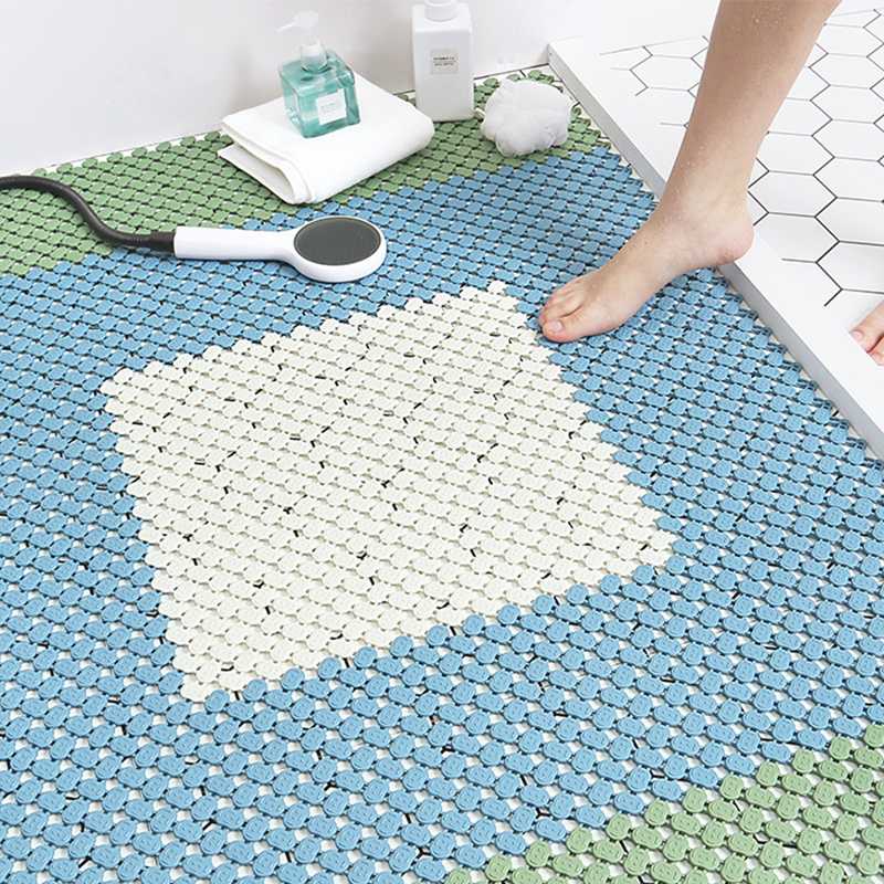 DIY Splice Bath Mat Anti Slip Massage Shower Carpet Grid PVC Plastic Mats For Stitching Puzzle Pad Bathroom Accessories