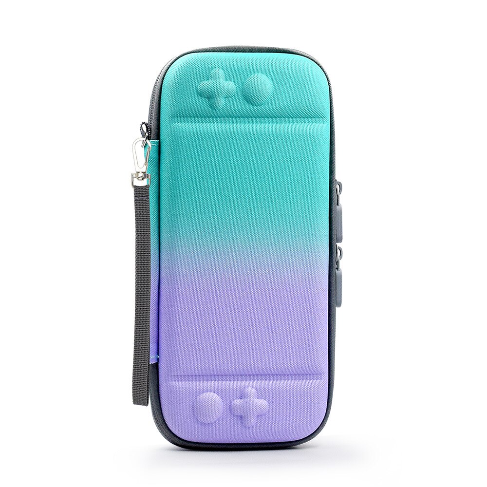 Bolsa de almacenamiento resistente para Nintendo Switch, carcasa de consola, accesorios de viaje: Green Purple