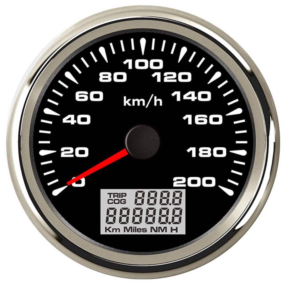 85 Mm Gps Snelheidsmeters 0-200 Km/h Waterdichte Gps Snelheid Kilometerteller Meters Trip Meter Voor Auto Vrachtwagen Motorfiets 9 -32V 8 Kleur Licht: BS 200kmh