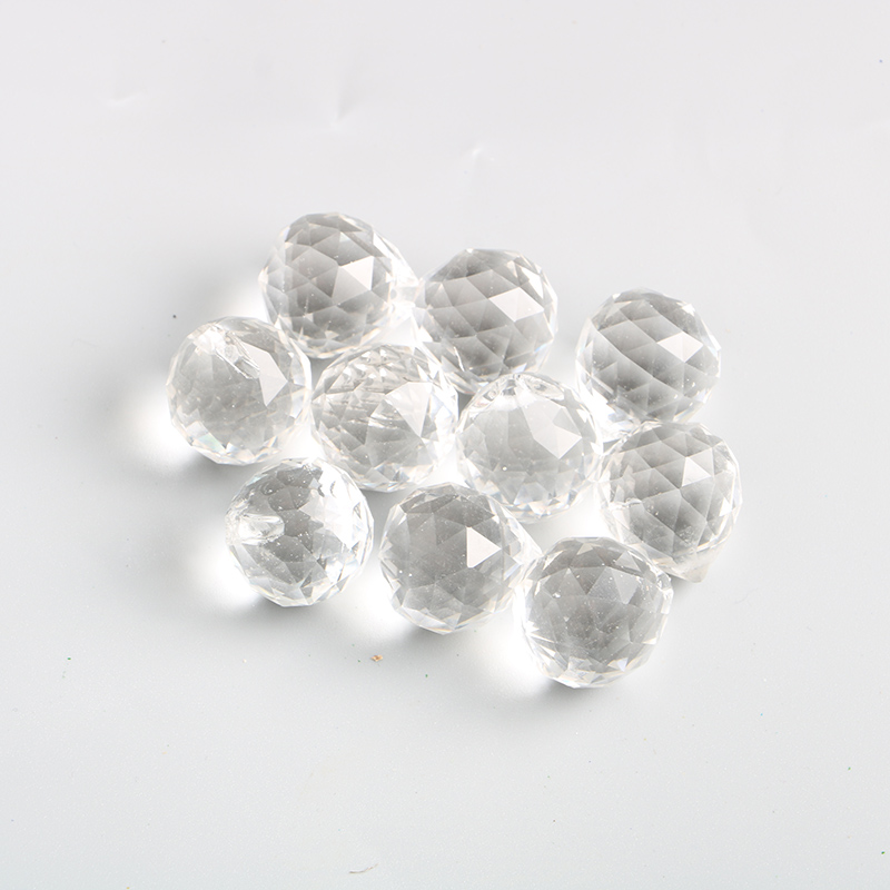 10 Stuks Heldere Gefacetteerde Kristallen Bol Glas Suncatcher Prisma Hanglamp Kroonluchter Onderdelen Fengshui Verlichting Accessoires 20/30/40Mm