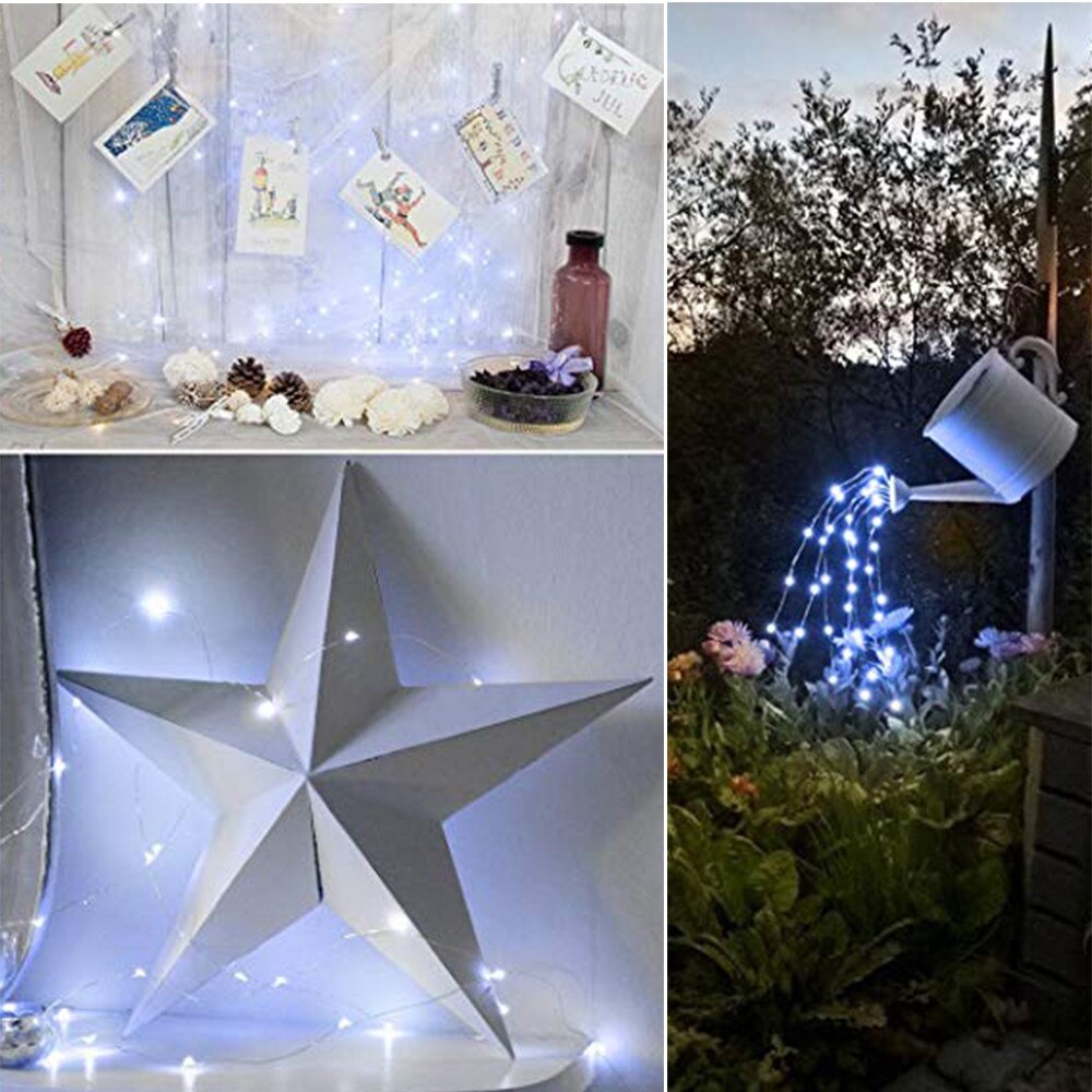 2M 20LED Solar Cork Wine Bottle Stopper Copper Wire String Lights Fairy Lamps Wedding Party DIY Decoration Light String: White