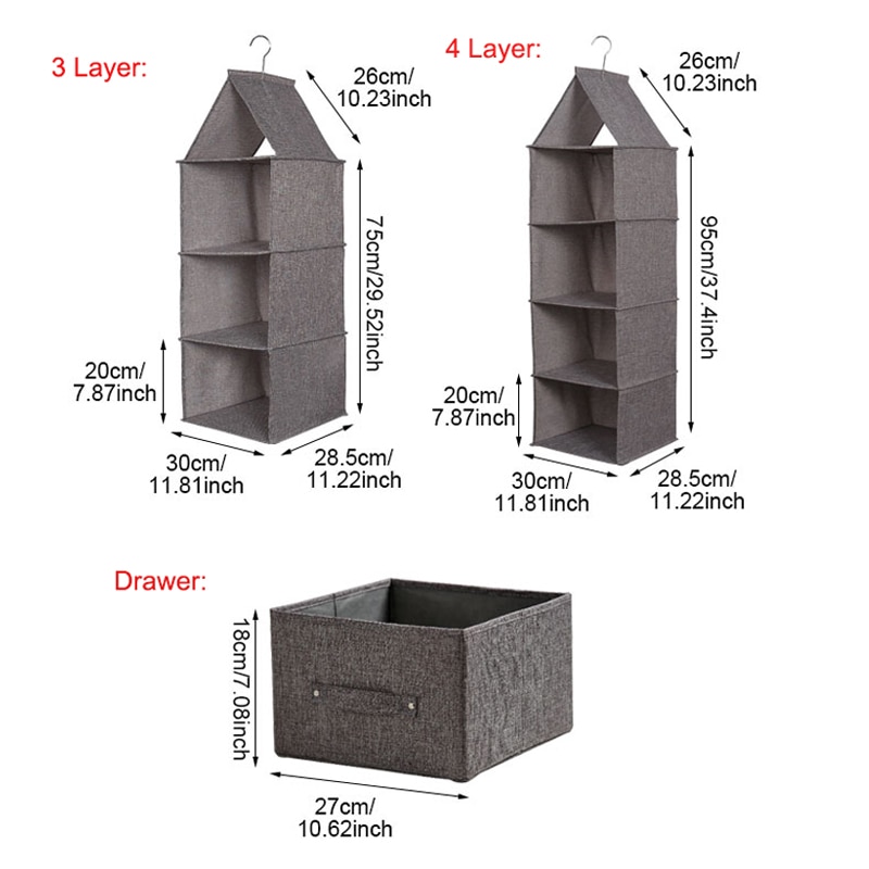 Bakingchef thuis hangende organizer kast garderobe kast kleding ondergoed opbergtas kledinglade organisatie accessoires