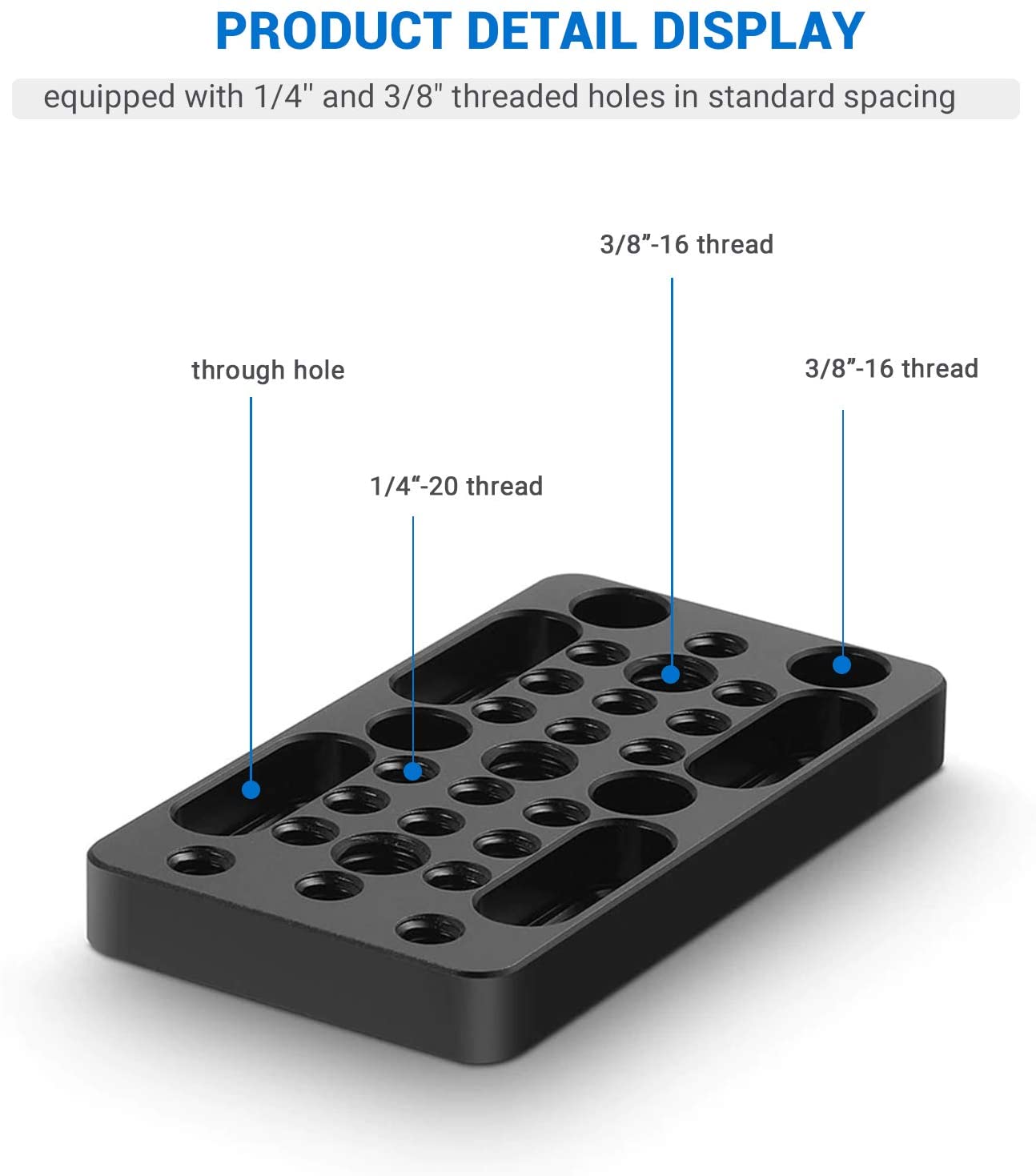 SmallRig Video Switching Cheese Plate Camera Easy Plate for Railblocks, Dovetails and Short Rods For DSLR Camera Cage Rig 1598